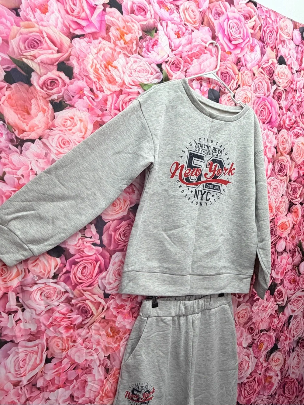 Women’s sets Pajamas Gray 'New York' Sweatshirt & Pants Set